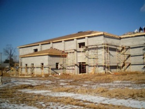 Temple Front Looking at Classroom & Library -12-14-04